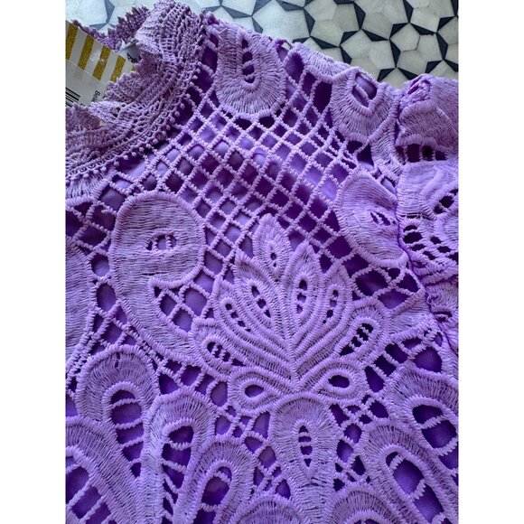 Lavender Lace 2-Piece Set With Back Zipper Top & Shorts NWT ADD CONFDT Size L - Picture 12 of 12